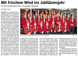 Mit frischem Wind ins Jubilumsjahr