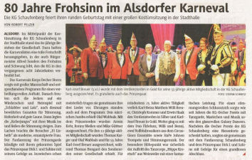 80 Jahre Frohsinn im Alsdorfer Karneval