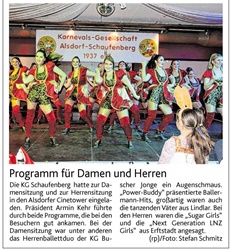 Programm fr Damen und Herren